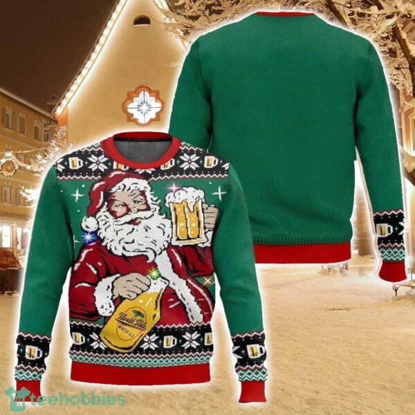 Cheers to Santa and beer! Christmas Ugly Christmas Sweater Holiday Sweater Christmas Gift For Family Product Photo 1