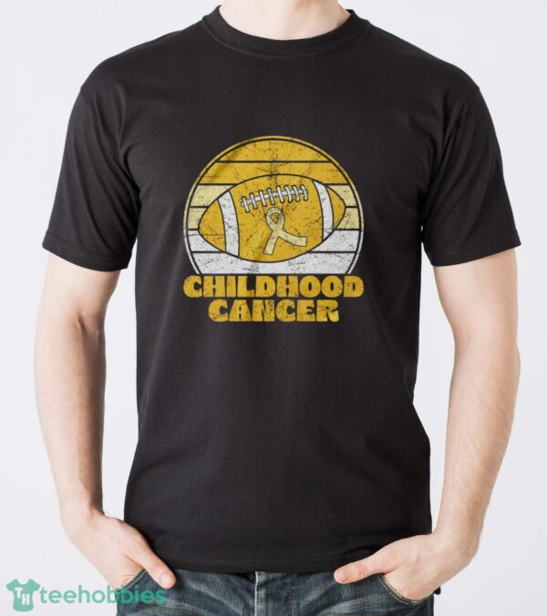 Childhood Cancer Football Shirt, Pediatric Cancer Support - Men T-Shirt