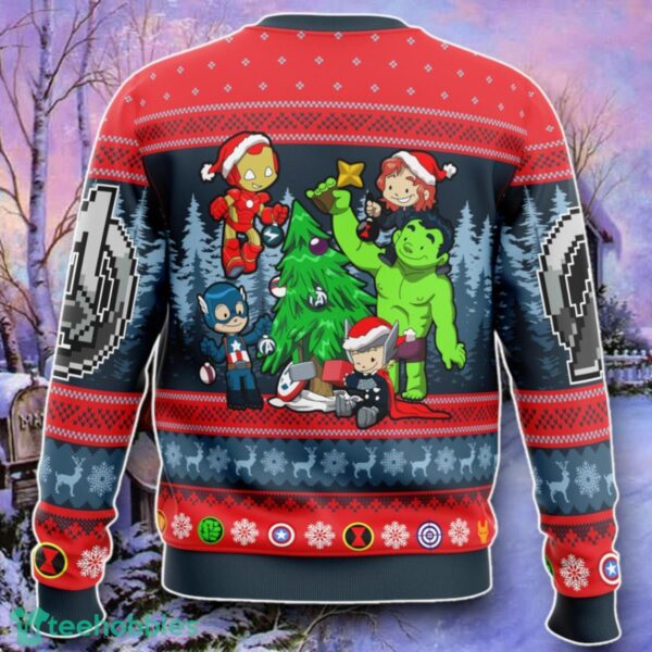 Christmas Avengers Chibi Marvel Comics Ugly Christmas 3D Sweater Style Gift Product Photo 2