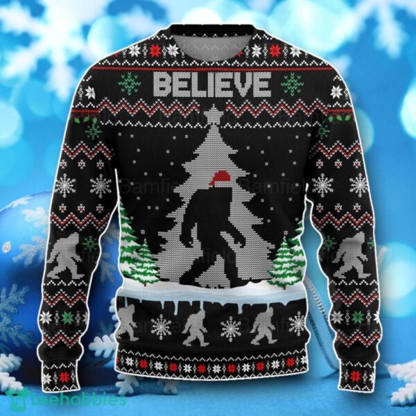 Christmas Gifts, Bigfoot Ugly Christmas Sweater Unique Gift, Bigfoot Sweater Unique Gift Product Photo 1