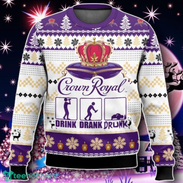 Crown Royal Drunk Ugly Sweater Gift For Men And Women Product Photo 1