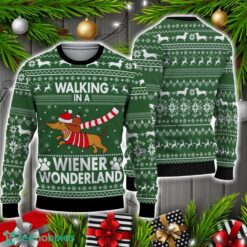 Dachshund Walking In A Weiner Wonderland Ugly Christmas Sweater Christmas Holiday Gift Product Photo 1