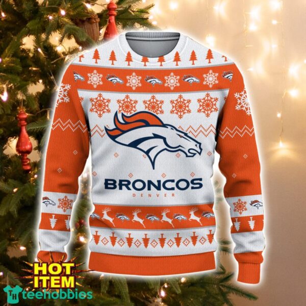 Denver Broncos Logo Ugly Christmas Sweater 3D Printed Unisex Sweater For Men And Women Product Photo 2