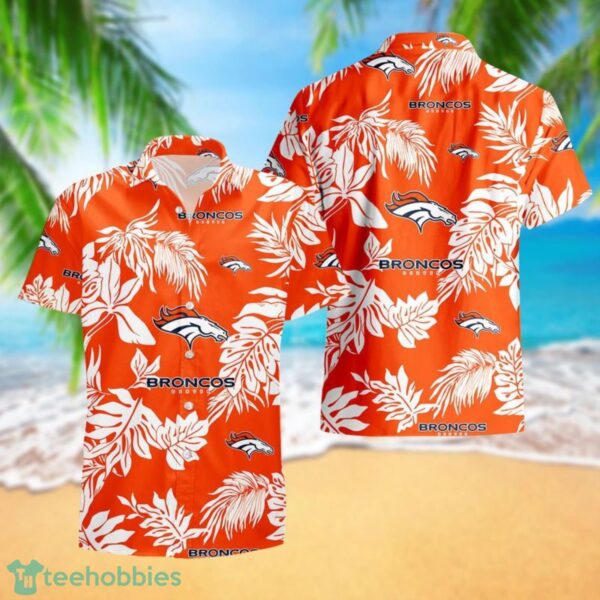 Denver Broncos Tropical Pattern Combo Hawaii Shirt and Shorts For Fans Product Photo 3