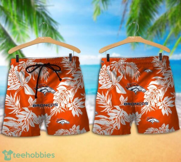 Denver Broncos Tropical Pattern Combo Hawaii Shirt and Shorts For Fans Product Photo 1