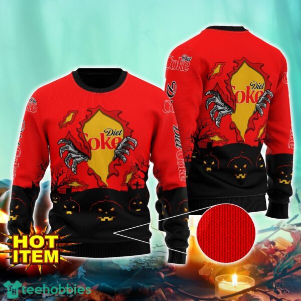 Diet Coke Scary Night Halloween Hand Pull Out Halloween 3D Sweater For Men and Women Product Photo 1