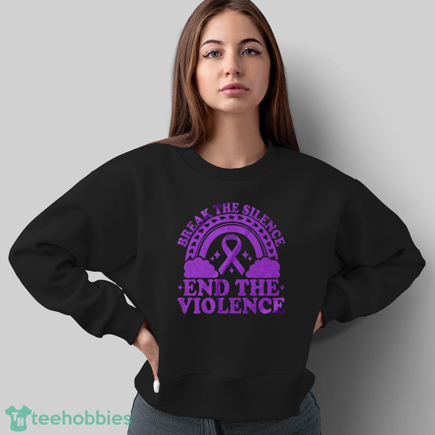 Domestic Violence Awareness Shirt, Purple Ribbon Shirt image Domestic Violence Awareness Shirt, Purple Ribbon Shirt - Sweatshirt