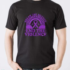 Domestic Violence Awareness Shirt, Purple Ribbon Shirt - Men T-Shirt