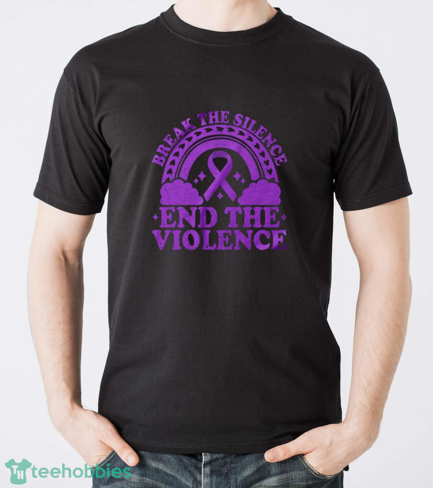 Domestic Violence Awareness Shirt, Purple Ribbon Shirt image Domestic Violence Awareness Shirt, Purple Ribbon Shirt - Men T-Shirt
