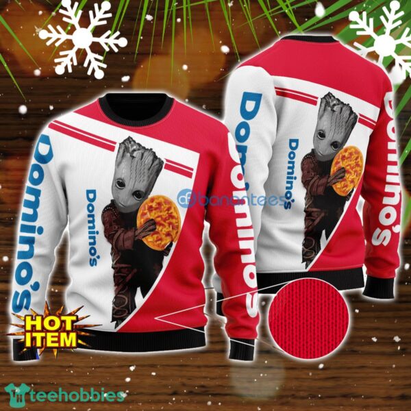 Domino's Pizza And Baby Groot 3D Ugly Christmas Sweater For Men And Women Christmas Gift Product Photo 1