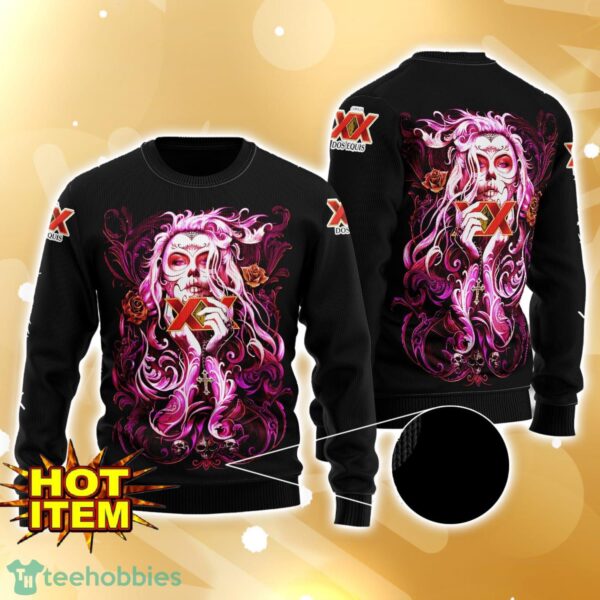 Dos Equis Tattoo Girl 3D Ugly Christmas Sweater For Men And Women Product Photo 1