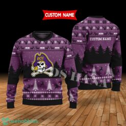 East Carolina Pirates Custom Name Merry Xmas Sweater For East Carolina Pirates Fans Sweater Product Photo 1