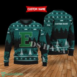 Eastern Michigan Eagles Custom Name Merry Xmas Sweater For Eastern Michigan Eagles Fans Sweater Product Photo 1