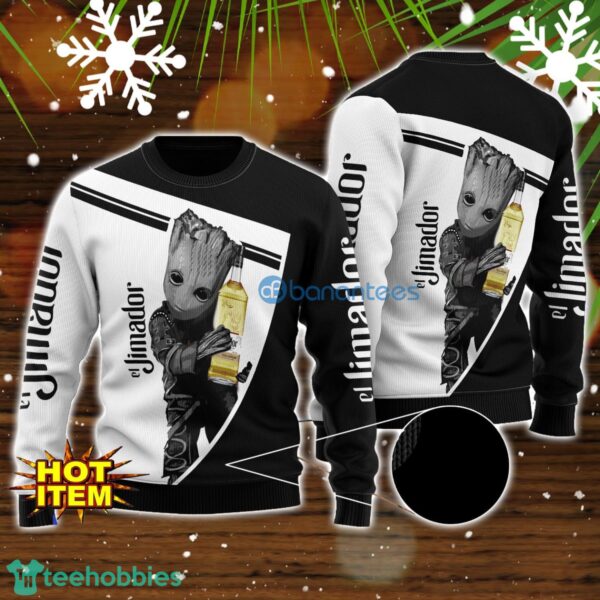 El Jimador And Baby Groot 3D Ugly Christmas Sweater For Men And Women Christmas Gift Product Photo 1