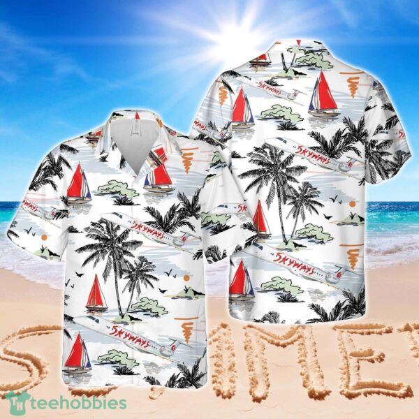 Embraer 145 Skyways Hawaiian Shirt Aloha Beach Shirt Product Photo 1