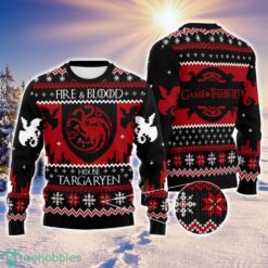 Fire And Blood House Targaryen Arya Stark Game Thrones Ugly Christmas Sweater Holiday Gift Product Photo 1