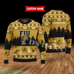 FIU Panthers Custom Name Merry Xmas Sweater For FIU Panthers Fans Sweater Product Photo 1