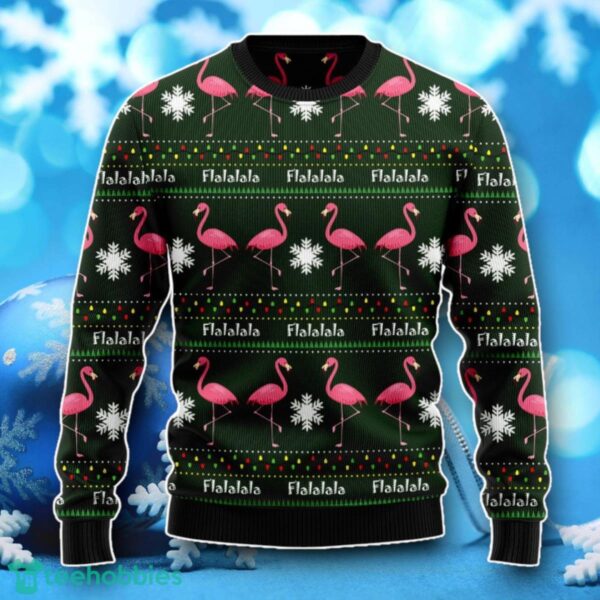 Flamingo Flalala Ugly Christmas Sweater Unique Gift Product Photo 1