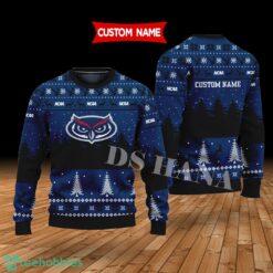 Florida Atlantic Owls Custom Name Merry Xmas Sweater For Florida Atlantic Owls Fans Sweater Product Photo 1