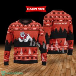 Fresno State Bulldogs Custom Name Merry Xmas Sweater For Fresno State Bulldogs Fans Sweater Product Photo 1