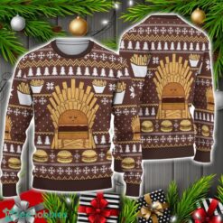 Game Of Fries Burger Lovers Ugly Christmas Sweater Christmas Holiday Gift Product Photo 1