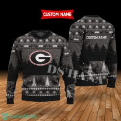 Georgia Bulldogs Custom Name Merry Xmas Sweater For Georgia Bulldogs Fans Sweater Product Photo 1