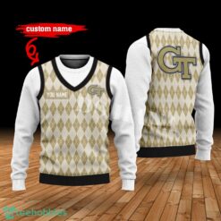 Georgia Tech Yellow Jackets Custom Name New Style Sweater Ghile Style 3D Print Christmas Sweater Product Photo 1