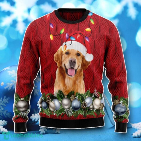 Golden Retriever Christmas Beauty Ugly Christmas Sweater Unique Gift Product Photo 1