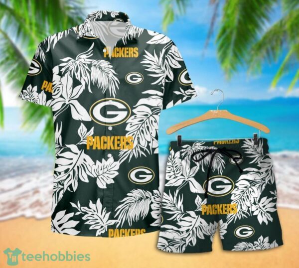 Green Bay Packers Tropical Pattern Combo Hawaii Shirt and Shorts For Fans Product Photo 2