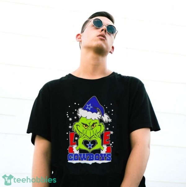 Grinch love Dallas Cowboys Fan Merry Christmas shirt - G500 Gildan T-Shirt