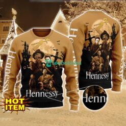 Hennessy Cognac Horror Halloween Night All Over Print Sweater Halloween Sweater Gift Ideas Product Photo 1