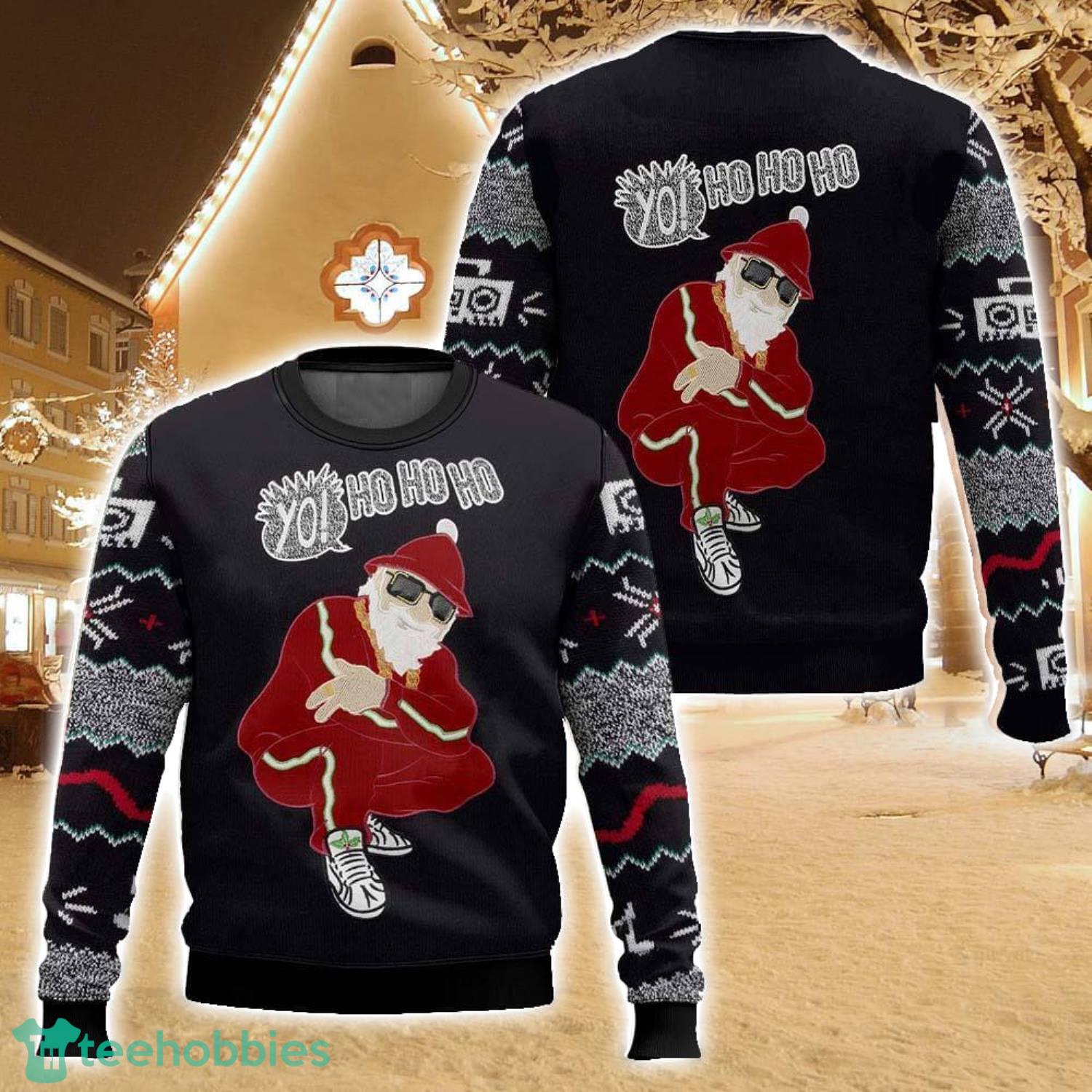 Hip hop Santa Christmas Ugly Christmas Sweater Christmas Gift For Family Holiday Gift image Hip hop Santa Christmas Ugly Christmas Sweater Christmas Gift For Family Holiday Gift Product Photo 1