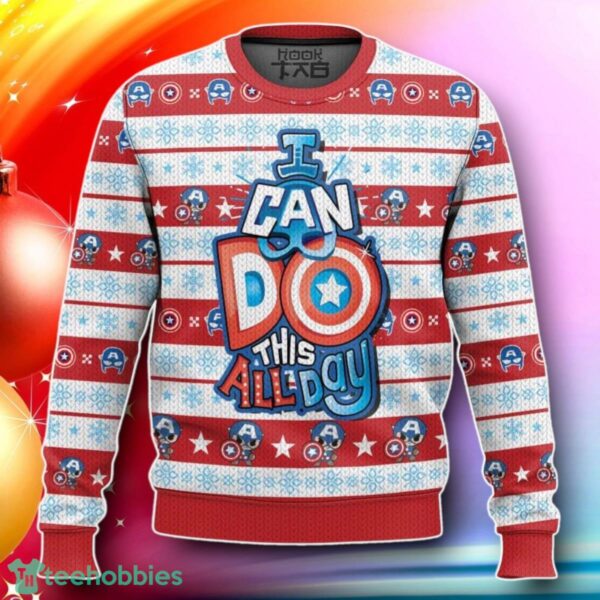I Can Do This All Day Captain America Ugly Sweater Gift For Loved Ones Product Photo 1