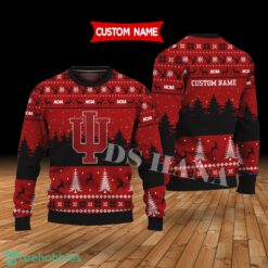 Indiana Hoosiers Custom Name Merry Xmas Sweater For Indiana Hoosiers Fans Sweater Product Photo 1