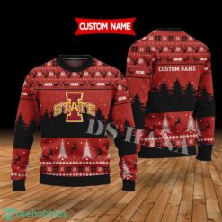 Iowa State Cyclones Custom Name Merry Xmas Sweater For Iowa State Cyclones Fans Sweater Product Photo 1