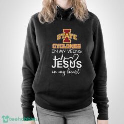 Iowa State Cyclones In My Veins Jesus In My Heart T-Shirt Hoodie Sweatshirt - Unisex Pullover Hoodie