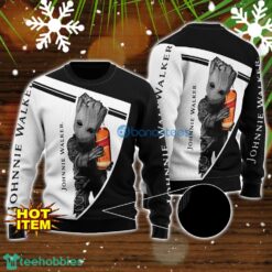 Johnnie Walker And Baby Groot 3D Ugly Christmas Sweater For Men And Women Christmas Gift Product Photo 1