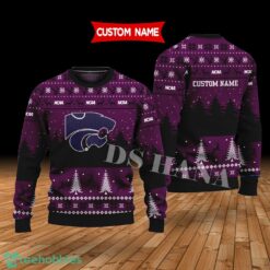 Kansas State Wildcats Custom Name Merry Xmas Sweater For Kansas State Wildcats Fans Sweater Product Photo 1