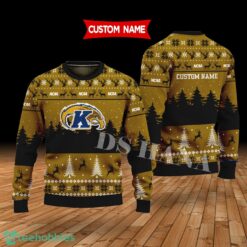 Kent State Golden Flashes Custom Name Merry Xmas Sweater For Kent State Golden Flashes Fans Sweater Product Photo 1