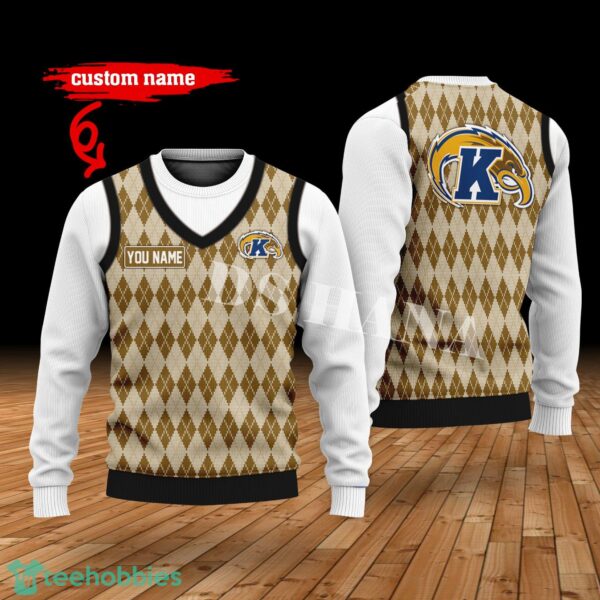 Kent State Golden Flashes Custom Name New Style Sweater Ghile Style 3D Print Christmas Sweater Product Photo 1