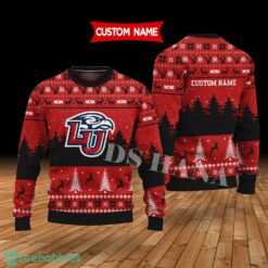 Liberty Flames Custom Name Merry Xmas Sweater For Liberty Flames Fans Sweater Product Photo 1