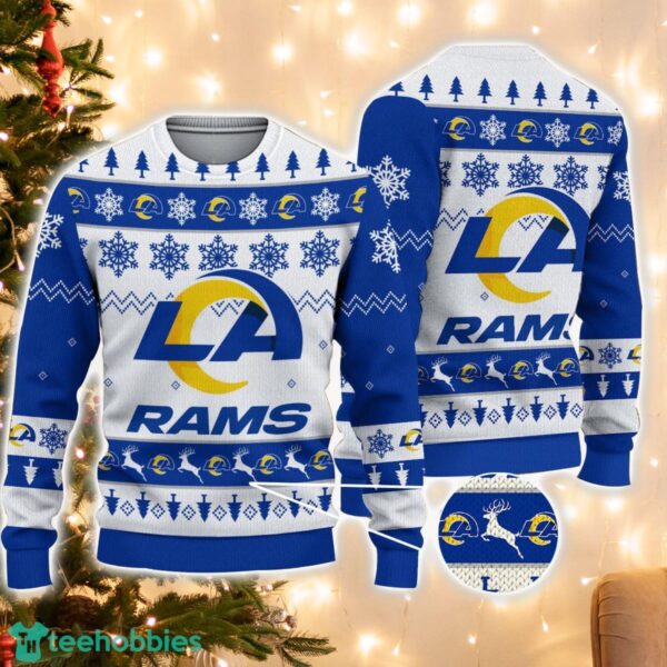 Los Angeles Rams Logo Ugly Christmas Sweater 3D Printed Unisex Sweater For Men And Women Product Photo 1