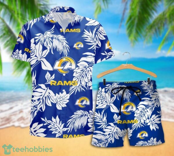 Los Angeles Rams Tropical Pattern Combo Hawaii Shirt and Shorts For Fans Product Photo 2