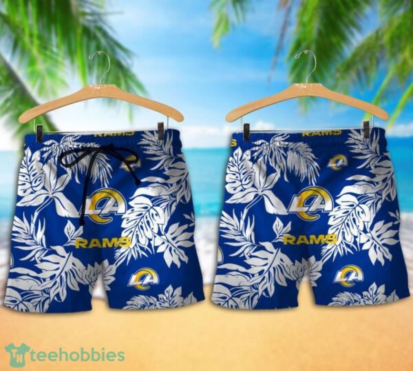 Los Angeles Rams Tropical Pattern Combo Hawaii Shirt and Shorts For Fans Product Photo 1