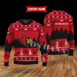 Louisville Cardinals Custom Name Merry Xmas Sweater For Louisville Cardinals Fans Sweater Product Photo 1