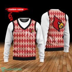 Louisville Cardinals Custom Name New Style Sweater Ghile Style 3D Print Christmas Sweater Product Photo 1