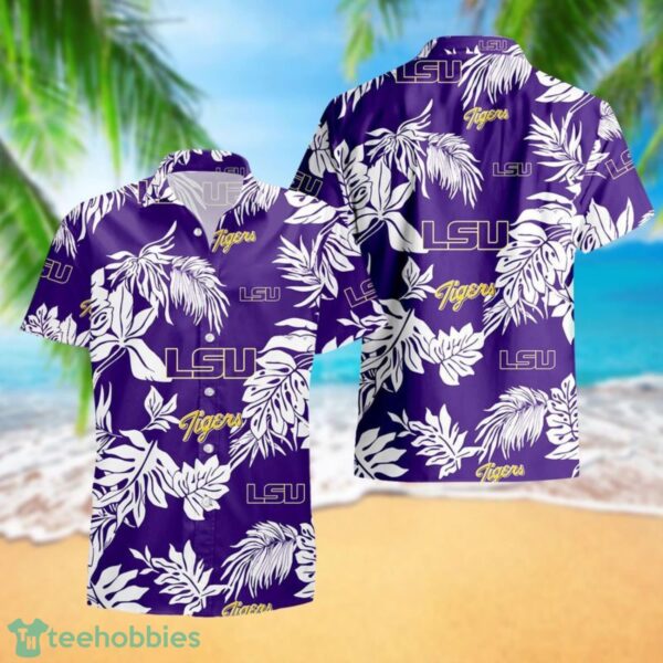 LSU Tigers Tropical Pattern Combo Hawaii Shirt and Shorts For Fans Product Photo 3