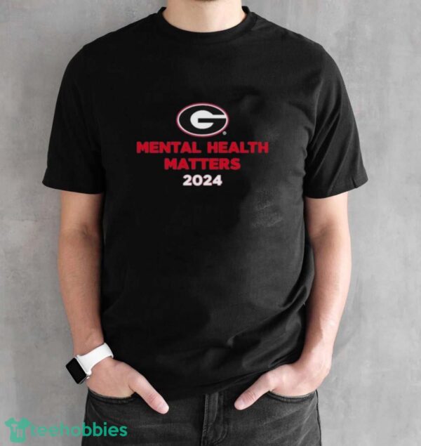 Malaki Starks Wearing Mental Health Matters 2024 Georgia Bulldogs football T-Shirts - Black Unisex T-Shirt