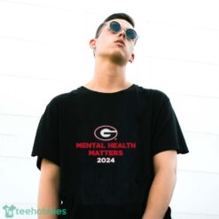 Malaki Starks Wearing Mental Health Matters 2024 Georgia Bulldogs football T-Shirts - G500 Gildan T-Shirt