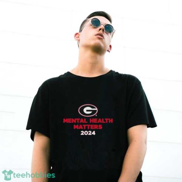 Malaki Starks Wearing Mental Health Matters 2024 Georgia Bulldogs football T-Shirts - G500 Gildan T-Shirt